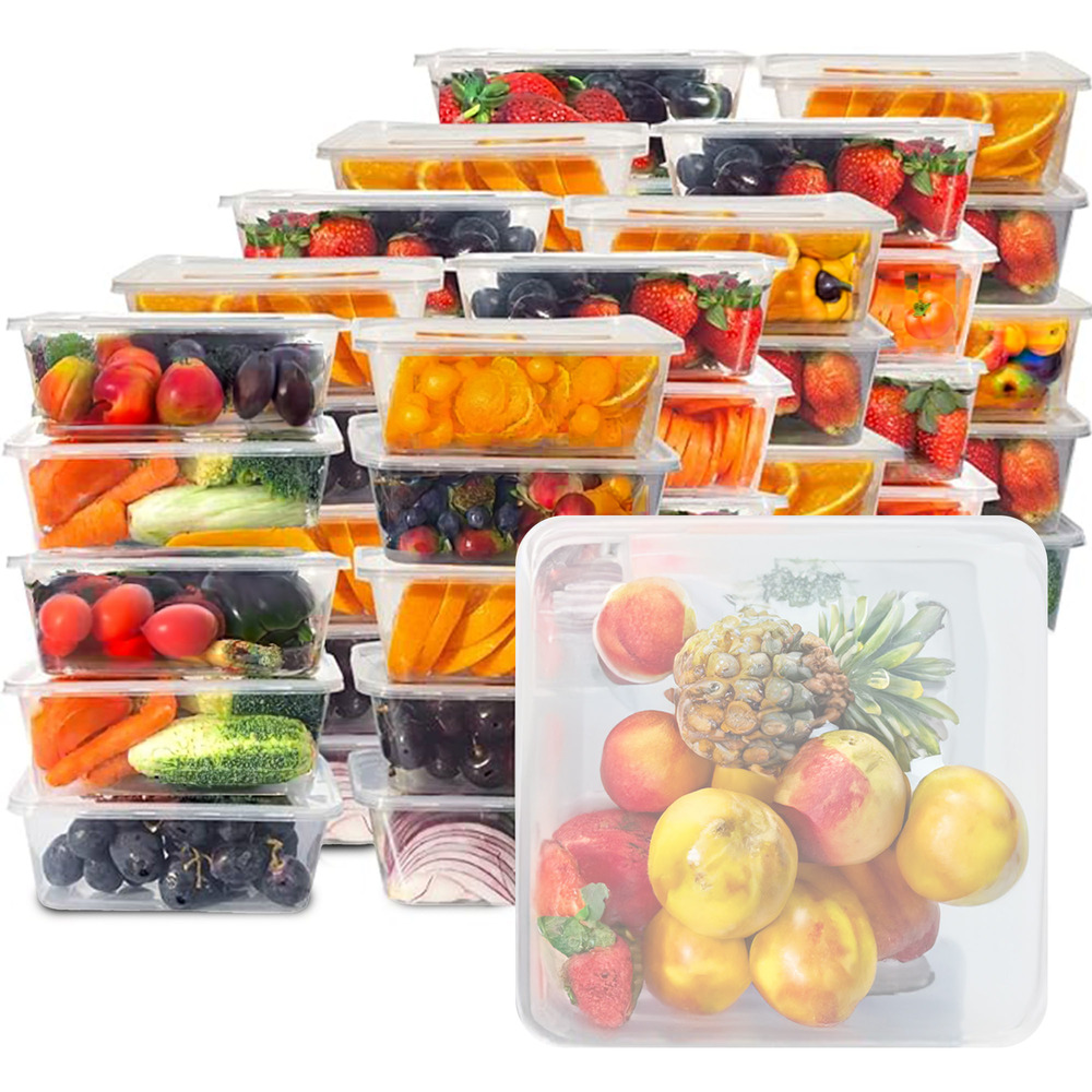 Transparent Container 2000 ml square